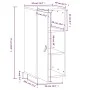 Aparador de madera maciza de pino gris 34x40x75 cm de vidaXL, Aparadores - Ref: Foro24-820114, Precio: 72,64 €, Descuento: %