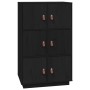 Aparador de madera maciza de pino negro 67x40x108,5 cm de vidaXL, Aparadores - Ref: Foro24-820176, Precio: 152,94 €, Descuent...