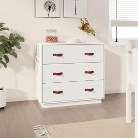 Solid white pine wood sideboard 80x40x75 cm by vidaXL, Sideboards - Ref: Foro24-820108, Price: 110,51 €, Discount: %