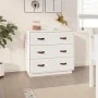 Solid white pine wood sideboard 80x40x75 cm by vidaXL, Sideboards - Ref: Foro24-820108, Price: 110,51 €, Discount: %