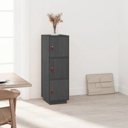 Aparador alto de madera maciza de pino gris 34x40x108,5 cm de vidaXL, Aparadores - Ref: Foro24-820169, Precio: 96,35 €, Descu...