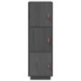Aparador alto de madera maciza de pino gris 34x40x108,5 cm de vidaXL, Aparadores - Ref: Foro24-820169, Precio: 97,61 €, Descu...