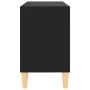 Mueble de TV con patas de madera maciza negro 69,5x30x50 cm de vidaXL, Muebles TV - Ref: Foro24-805924, Precio: 43,84 €, Desc...