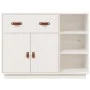 Aparador de madera maciza de pino blanco 98,5x40x75 cm de vidaXL, Aparadores - Ref: Foro24-820138, Precio: 121,44 €, Descuent...