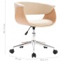 Silla de comedor giratoria madera curvada cuero sintético crema en Sillas de comedor | Comprar online en Foru.es