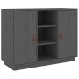 Aparador de madera maciza de pino gris 100x40x75 cm de vidaXL, Aparadores - Ref: Foro24-820134, Precio: 158,01 €, Descuento: %