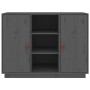 Aparador de madera maciza de pino gris 100x40x75 cm de vidaXL, Aparadores - Ref: Foro24-820134, Precio: 158,01 €, Descuento: %
