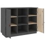 Aparador de madera maciza de pino gris 100x40x75 cm de vidaXL, Aparadores - Ref: Foro24-820134, Precio: 158,01 €, Descuento: %