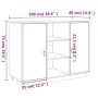 Aparador de madera maciza de pino gris 100x40x75 cm de vidaXL, Aparadores - Ref: Foro24-820134, Precio: 158,01 €, Descuento: %