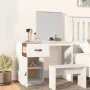 Mesa tocador de madera maciza de pino blanca 95x50x134 cm de vidaXL, Tocadores para dormitorios - Ref: Foro24-820088, Precio:...