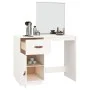 Mesa tocador de madera maciza de pino blanca 95x50x134 cm de vidaXL, Tocadores para dormitorios - Ref: Foro24-820088, Precio:...