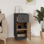 Aparador de madera maciza de pino gris 34x40x75 cm de vidaXL, Aparadores - Ref: Foro24-820124, Precio: 68,09 €, Descuento: %