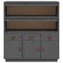 Aparador alto madera maciza de pino gris 100x40x108,5 cm de vidaXL, Aparadores - Ref: Foro24-820164, Precio: 191,48 €, Descue...