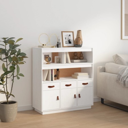 Aparador alto madera maciza de pino blanco 100x40x108,5 cm de vidaXL, Aparadores - Ref: Foro24-820163, Precio: 159,07 €, Desc...