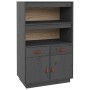 Aparador de madera maciza de pino gris 67x40x108,5 cm de vidaXL, Aparadores - Ref: Foro24-820159, Precio: 148,00 €, Descuento: %