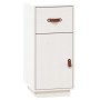 Aparador de madera maciza de pino blanco 34x40x75 cm de vidaXL, Aparadores - Ref: Foro24-820123, Precio: 64,43 €, Descuento: %