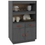 Aparador de madera maciza de pino gris 67x40x108,5 cm de vidaXL, Aparadores - Ref: Foro24-820159, Precio: 148,00 €, Descuento: %
