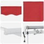 Toldo Retráctil Rojo 600 x 300 cm Tela y acero en Toldos | Comprar online en Foru.es