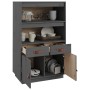 Aparador de madera maciza de pino gris 67x40x108,5 cm de vidaXL, Aparadores - Ref: Foro24-820159, Precio: 148,00 €, Descuento: %