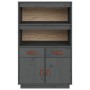 Aparador de madera maciza de pino gris 67x40x108,5 cm de vidaXL, Aparadores - Ref: Foro24-820159, Precio: 148,00 €, Descuento: %