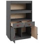 Aparador de madera maciza de pino gris 67x40x108,5 cm de vidaXL, Aparadores - Ref: Foro24-820159, Precio: 148,00 €, Descuento: %