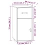 Aparador de madera maciza de pino blanco 34x40x75 cm de vidaXL, Aparadores - Ref: Foro24-820123, Precio: 64,43 €, Descuento: %