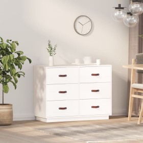 Aparador madera maciza de pino blanco 100x40x75 cm de vidaXL, Aparadores - Ref: Foro24-820143, Precio: 142,37 €, Descuento: %