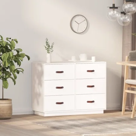 Aparador madera maciza de pino blanco 100x40x75 cm de vidaXL, Aparadores - Ref: Foro24-820143, Precio: 140,90 €, Descuento: %