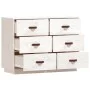 Aparador madera maciza de pino blanco 100x40x75 cm de vidaXL, Aparadores - Ref: Foro24-820143, Precio: 140,90 €, Descuento: %