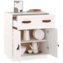 Aparador de madera maciza de pino blanco 65,5x40x75 cm de vidaXL, Aparadores - Ref: Foro24-820128, Precio: 90,86 €, Descuento: %