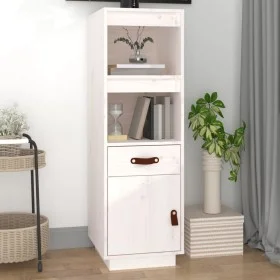 Aparador alto madera maciza de pino blanco 34x40x108,5 cm de vidaXL, Aparadores - Ref: Foro24-820153, Precio: 78,08 €, Descue...