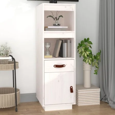 Aparador alto madera maciza de pino blanco 34x40x108,5 cm de vidaXL, Aparadores - Ref: Foro24-820153, Precio: 78,08 €, Descue...