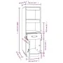 Aparador alto madera maciza de pino blanco 34x40x108,5 cm de vidaXL, Aparadores - Ref: Foro24-820153, Precio: 78,08 €, Descue...