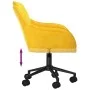 Silla de oficina giratoria de terciopelo amarillo de vidaXL, Sillas de oficina - Ref: Foro24-344874, Precio: 79,27 €, Descuen...