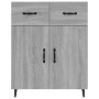 Aparador de madera de ingeniería gris Sonoma 69,5x34x90 cm de vidaXL, Aparadores - Ref: Foro24-817361, Precio: 71,90 €, Descu...