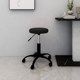 Silla de oficina giratoria de terciopelo negro en Sillas de oficina | Comprar online en Foru.es