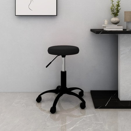 Silla de oficina giratoria de terciopelo negro en Sillas de oficina | Comprar online en Foru.es