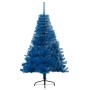 Medio árbol de Navidad artificial con soporte PVC azul 120 cm de vidaXL, Arboles de navidad - Ref: Foro24-344680, Precio: 25,...
