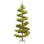 Árbol de Navidad en espiral con soporte y LED PVC verde 150 cm de vidaXL, Arboles de navidad - Ref: Foro24-344650, Precio: 30...