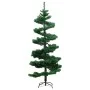 Árbol de Navidad en espiral con soporte y LED PVC verde 150 cm de vidaXL, Arboles de navidad - Ref: Foro24-344650, Precio: 30...