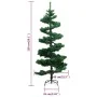 Árbol de Navidad en espiral con soporte y LED PVC verde 150 cm de vidaXL, Arboles de navidad - Ref: Foro24-344650, Precio: 30...