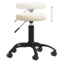 Silla de oficina giratoria de terciopelo crema en Sillas de oficina | Comprar online en Foru.es