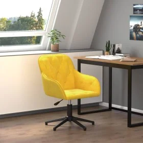 Silla de oficina giratoria de terciopelo amarillo de vidaXL, Sillas de oficina - Ref: Foro24-344863, Precio: 79,94 €, Descuen...