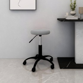 Silla de oficina giratoria de terciopelo gris claro en Sillas de oficina | Comprar online en Foru.es