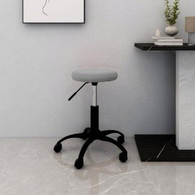 Silla de oficina giratoria de terciopelo gris claro en Sillas de oficina | Comprar online en Foru.es