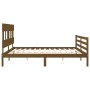 Estructura cama y cabecero madera maciza marrón miel 200x200 cm de vidaXL, Camas y somieres - Ref: Foro24-3195179, Precio: 17...