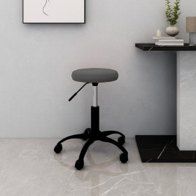 Silla de oficina giratoria de terciopelo gris oscuro en Sillas de oficina | Comprar online en Foru.es