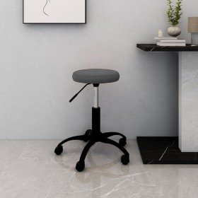 Silla de oficina giratoria de terciopelo gris oscuro en Sillas de oficina | Comprar online en Foru.es