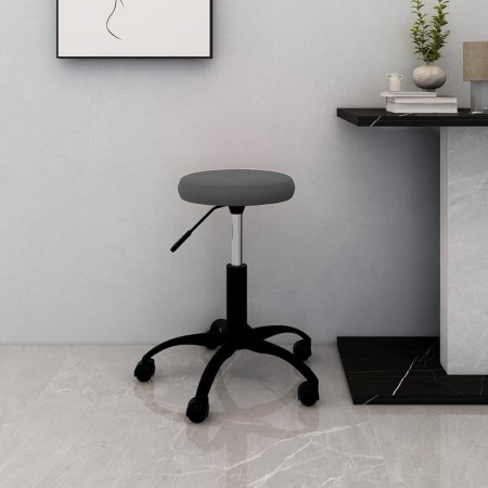 Silla de oficina giratoria de terciopelo gris oscuro en Sillas de oficina | Comprar online en Foru.es