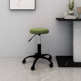 Silla de oficina giratoria de terciopelo verde claro en Sillas de oficina | Comprar online en Foru.es